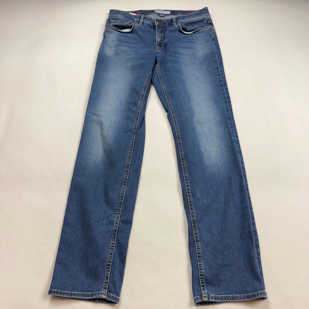 Brax Hi-Flex Chuck Slim Straight Jeans Mens 32x32 Medium Blue Wash 84-6468/27
